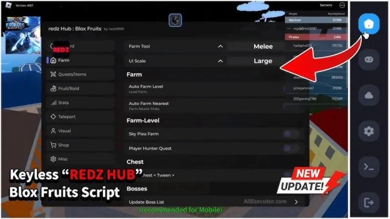 Hướng Dẫn Cách Sử Dụng Redz Hub Script Chi Tiết Cho Game Thủ